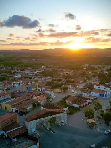 Pôr do sol sobre a cidade de Riachuelo/RN